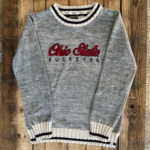 Renu by Bruzer Sweaters - Renu Bruzer Ohio State Buckeyes Cotton Knit Sweater Gray Women XL Collegiate